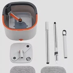 Seafrrzios Easy Wring Spin Mop & Bucket System – Household Hands-Free Washing Flat Mop with Reusable Microfiber Pads – Manual Rotary Floor Cleaning Kit for Multi-Surface Living Room, Bedroom-picture-28