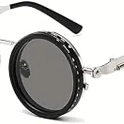 akayi New Men's And Women'S Steampunk Series Decorative Glasses with 360-Degree Adjustment And 9 Levels of Adjustable Light Function. Stainless Steel Frame Glasses-picture-52