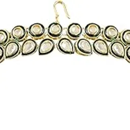 i jewels Gold Plated Traditional Meenakari Kundan Handcrafted Sheeshphool Matha Patti Sheeshpatti For Women/Girls (T2113G)-picture-10