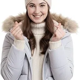 Women Knitted Woolen Headband Soft Fleece Winter Headwrap Warm Hairband Ear Warmer Hair Accessories for Girls and Women (Beige)-picture-46