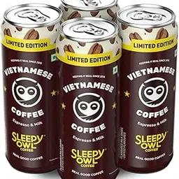 Sleepy Owl Vietnamese Cold Coffee Liquid | 4 X 230Ml Cans | Made With Real Milk & Coffee | No Preservatives-picture-17