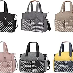 Multifunctional Baby Diaper Mummy Changing Bag Handbag for Diaper Keys Phone Black-picture-25