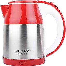 United Stainless Steel Electric Kettle 1.8 Litre Red/Silver (Inside Steel Body &Wire Length 69 Cm), 1350 Watts-image-8