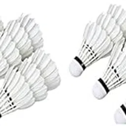 EmmEmm Badminton Feather Shuttle Cocks Speed Wings 20 PC Box for Playing Badminton-picture-59