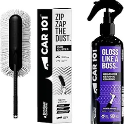 CAR101 Car Duster & Graphene Coating Combo – Ceramic Wax Duster for Scratch-Free Cleaning & Hydrophobic Graphene Coating Spray for Extreme Gloss and UV Protection-image-6