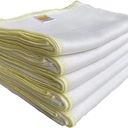 Little Sudhams Double Muslin Baby Square Cloth Nappy 55cmx55cm 5 Pieces (Yellow, 3-6 Months)-picture-59