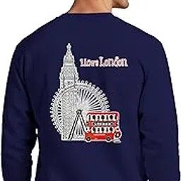 Sweatshirts for Men I Love London Graphic Printed Cotton Blend Full Sleeve Winter Pullover Regular Stylish Sweatshirt-image-54