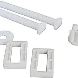 Elegant Casa Western Toilet Soft Close Seat Cover Hinges Repairing Kit Spare Part Accessories with Screws, Nuts, Washers Diplomat Clamp Plastic White Color 2 Pair Set Hinge (65MM X 25MM)-picture-32