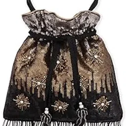 masq by Q-One Embroidered Silk Potli Bags - Handcrafted for Weddings, Festive Season & Special Occasions with Beads and Sequins - Made in India-picture-11