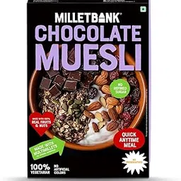 Millet Bank Chocolate Muesli | No Added Sugar | Wholesome Millets and Oats Blend | 1 x 350g-picture-19