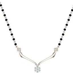 dishis 14/18K Yellow/White/Rose Yellow Gold and Diamond OM Tanmaniya Mangalsutra for Women-picture-24