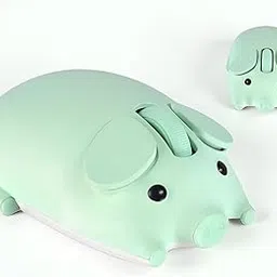 Wireless Mouse Cute Pig Bluetooth & USB Dual Mode Mice,Silent Portable Compact Green Fun Mice for Mac/PC/Laptop/Chromebook/Computer/Tablet/iPad/MacBook Air/Pro Travel Kids Girls Boys Women Men Gift-picture-66