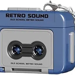 Mistazzo Mini Retro Cassette Tape Recorder Keychain – 15-Second Audio Recorder & Music Player with 3 Preloaded Chinese Songs, Vintage Style Keyring Gift for Bag Backpacks Purse (Blue)-picture-15