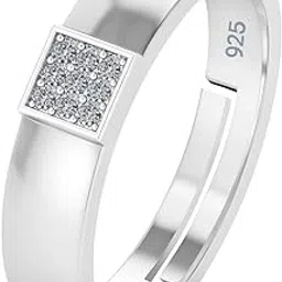 sivlari 925 BIS Hallmark Certified Silver Gifted Fancy Ring Men,Boys,Brother,Husband,Friend & Boyfriend Cubic Zirconia Rhodium Plated Adjustable for Weddings & Engagement-picture-12