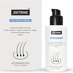 Zistrine Hair Growth Serum Salsphere Technology - 3% Redensyl, 3% Procapil, 3% Salsphere NHGP, 4% Anagain, 1% Hairiline - Significant Reduce Hair Fall & Stimulate Hair Growth | 50ml-image-59