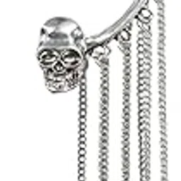 salty Anti Tarnish Single (1 Side) Bone-Chic Skull Cuff Earring for Women | Stylish Fashion Jewellery | Accessories for Girls | Minimal Jewelry-picture-43
