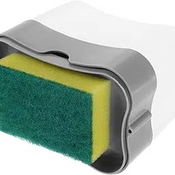 FELTECHELECTR 1Pc Manual Soap Dispenser with Sponge Holder Press Soap Pump for Home Kitchen Use and Convenient Silver Design No Soap Included-picture-26