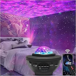Star Projector Galaxy Light Projector with Remote Control & Bluetooth Music Speaker, Multiple Colors 360 Rotational Dynamic Projections Easeking Star Night Light Projector for Kids Adults Bedroom-picture-11