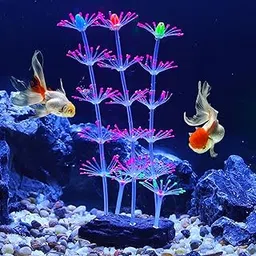 JAINSONS PET PRODUCTS Fish Strip Coral Plant Ornament Glowing Effect Artificial Decoration for Fish Tank, Aquarium Landscape – Pink (Color May Vary)-picture-22