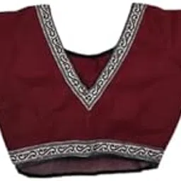Shyam Sundar Handicrafts Designer Saree Blouse, Pure Cotton, Half Sleeve V-Neck-picture-13