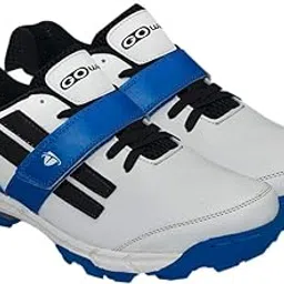 gowin Pace White/Navy Cricket Shoes Size-4 with TR-666-W Cricket Leather Ball Alum Tanned White-picture-10