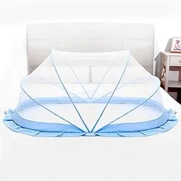 TurtleGrip Baby Mosquito Net Anti-Bug Crib Net Bottomless Net for Infants, for Safe & Easy Use Ensures Your Baby's Safe Sleep | Size: 135 x 65 x 65cms, for (0 to 24 Months) Baby Color: Blue-picture-21