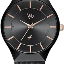 Fastrack Vyb Successor Quartz Analog Black Dial Stainless Steel Strap Watch for Girls-FV60002KM03W-picture-34