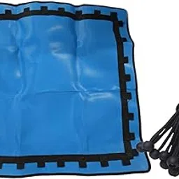 Creations Trampoline Mat Versatile with 36 Ball Bungee Cords for Workout Indoor Sports Blue-image-12