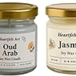 Heartfelt Art Soy Wax Scented Jar Candles, Set of 4, Hand Poured, 50g Each, 6-8 Hours Burn Time-picture-24