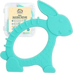 Cute Landings Silicone Teething Toy for Newborn Baby Girls & Boys | BPA-Free, Food-Grade | Gum Relief, Chewing Aid |Teether| Easy-to-Grip Essentials (3+ Months)-picture-17