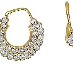 God Jewellery Stone Nathu Bulaki (Nose Pins) for all Gods and Goddesses (WHITE)-image-1