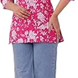 JALMALA’s Single/Combos of Multi-color Cotton Hip-Length: Printed Short Kurti/Top Pattern, V-neck || Kurti, Kurta, Dress or Gown For Teenage Girls & Women (K39+K40+K41+K42)-picture-12