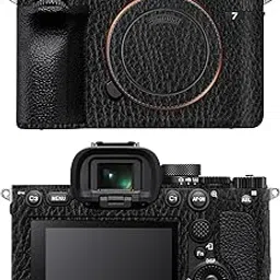 Capes India Camera Skin Cover Compatible with Sony A7 IV | Anti Scratch | Protective Film (Design - Black Leather)-picture-51