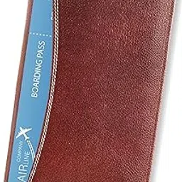 bigmo Genuine Leather Passport Holder for Men, Passport Holder for Women, Passport Cover, RFID, Travel Accessories, 7 Card Slots – Brown-picture-48