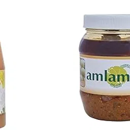 Amlamrut Amla Lemon Ginger Squash 650 ml and Amla Pickle-500gm Combo Pack | Traditional Amla Sweets | Fresh, Pure & Delicious | Ideal for Celebrations & Gifting-picture-16