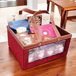 Ghasitaram Gifts Jaiccha Big Velvet Basket of 23 Goodies| Gift Hamper| Diwali Gift Hamper|Food Hampers|Gourmet Hampers|-picture-32