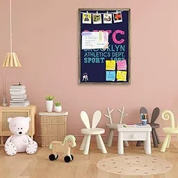 ArtzFolio New York, USA D1 | Bulletin Board Notice Pin Board | Vision Soft Board Combo with Thumb Push Pins & Sticky Notes | Antique Golden Frame | 24 x 36 inch (61 x 91 cms)-picture-20