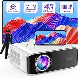 Auto Focus Android System 30000L Smart Mini Projector with WiFi and Bluetooth 4K Support 3D Stereo Sound Outdoor Home with 360°Adjustable Stand (K10-26000L)-image-15