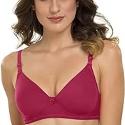 tweens Lite Wite Women's Full Coverage Lightly Padded Wire Free T-Shirt Bra (Wine 36E)-picture-3