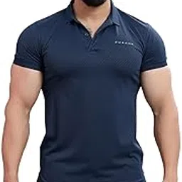 FUAARK Men's Wave Polo Slim Fit Checkered Tshirt-picture-45