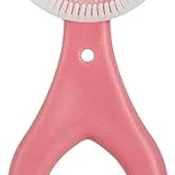 Elite Sales Kids U-Shaped Toothbrush, 360-Degree Cleaning, Heart Design, Pink, Ages 2-6 Years-picture-32
