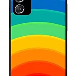 NDCOM for Samsung A25 5G Back Cover | Premium Samsung Galaxy A25 5G Back Cover | Durable A25 5G Samsung Cover | Half Circle Rainbow Printed Glass Case-image-50