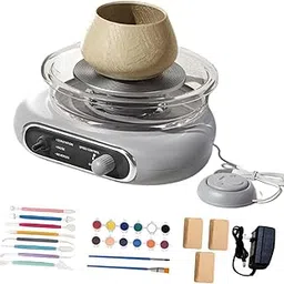 CALANDIS™ Mini Pottery Wheel Kit Compact Electric Clay Wheel for Beginners Kids Adults Gray | Pottery Wheels | Ceramics & Pottery | Sculpting, Molding & Ceramics-picture-11