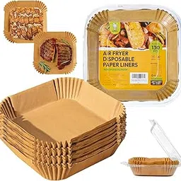 Katbite Air Fryer Liners Disposable - 8 inch Square Non-Stick Airfryer Paper Liners, Unbleached Parchment Paper for 5 to 8 Qt Basket, Frying, Baking, Cooking, Roasting, Easy Cleanup, 100pcs-image-73