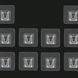 Hooks for Wall Without Drilling, Heavy Duty Strong Nail Free, Adhesive Stronger Plastic Wall Hooks Hangers for Hanging Robe, Coat, Towel, Keys, Bags, Lights, Calendars (Female Hook, Pack of 10)-image-64