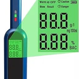 Dr.mom Professional Alcohol Tester Breathalyzer Pocket Digital Detector Breath Analyzer Audible Alert Portable With Lcd Display And Easily Rechargeable(Large) image 1