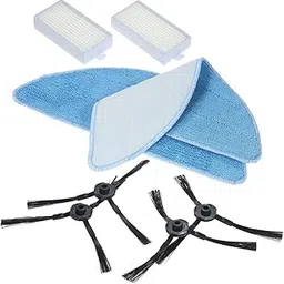 Accessories Kit for Robot Vacuum Cleaner V5s Pro/V3/V3S/V5, 8 Pack - Side Brushes x4, Mops x2, Filters x2- Blue/White/Black-picture-23