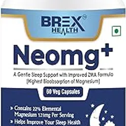 Brexhealth Neomg+ Highest Bioabsorption of Magnesium Glycinate With Zinc, Valerian Root, Vitamin B6 & D3-60 Veg Capsules-picture-12