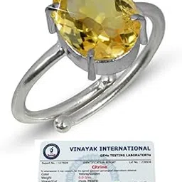 reiki crystal products AAA Natural Original Certified Citrine Ring Genuine Adjustable Gemstone Ring for Unisex-picture-51