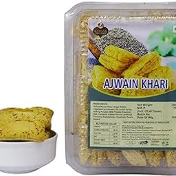 KUNDAN NAMKEEN Handmade Zero Sugar Ajwain Khari Cookies/Khari Puffs/Khari Biscuits/Khari Snacks/Plain Khari, 250 Grams each (Pack of 2)-picture-65